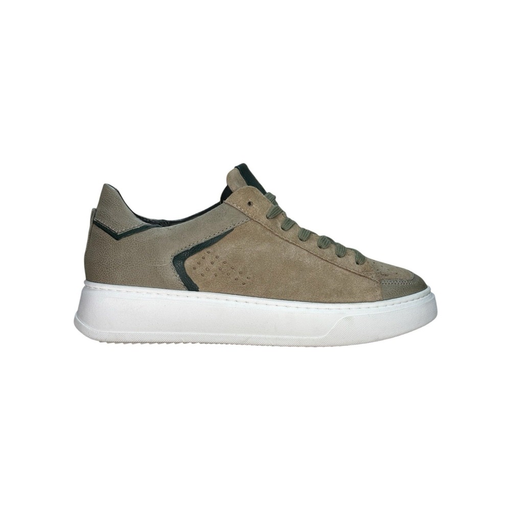 Miz Mooz Tristin Leather Suede Lace Up Sneakers Shoes Green EU 40 US 9 - 9.5